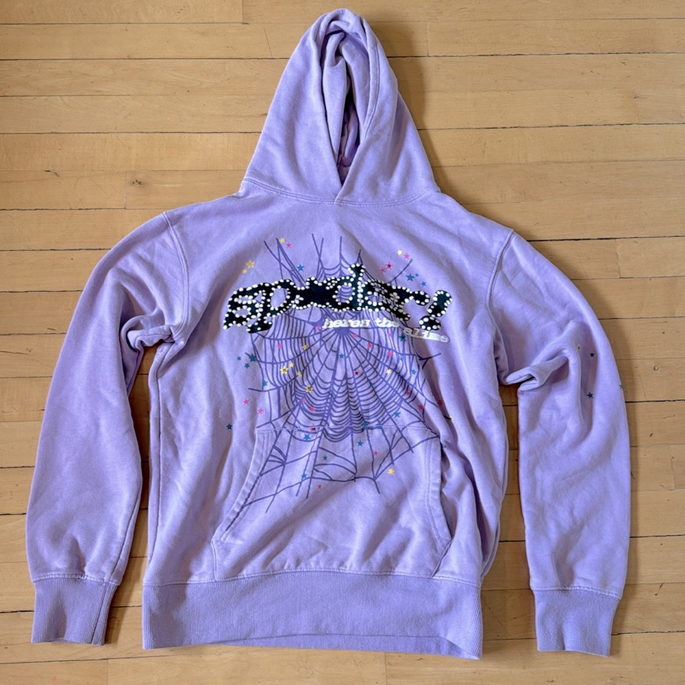 Sp5der Hoodie Açaí Purple Size Small